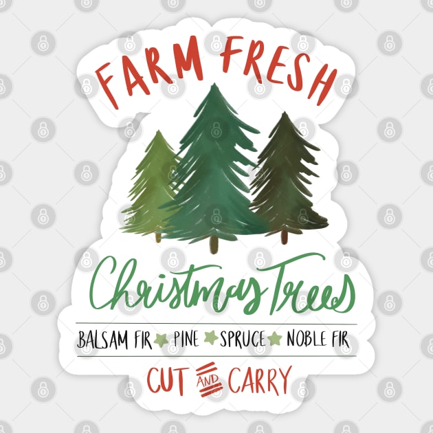 Farm Fresh Trees- Christmas Sticker by SturgesC